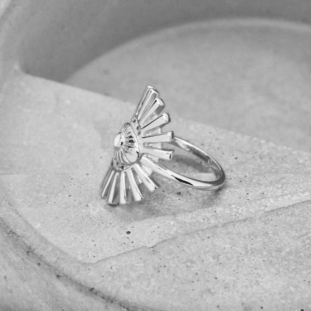 Silver Evil Eye Statement Ring - image 4